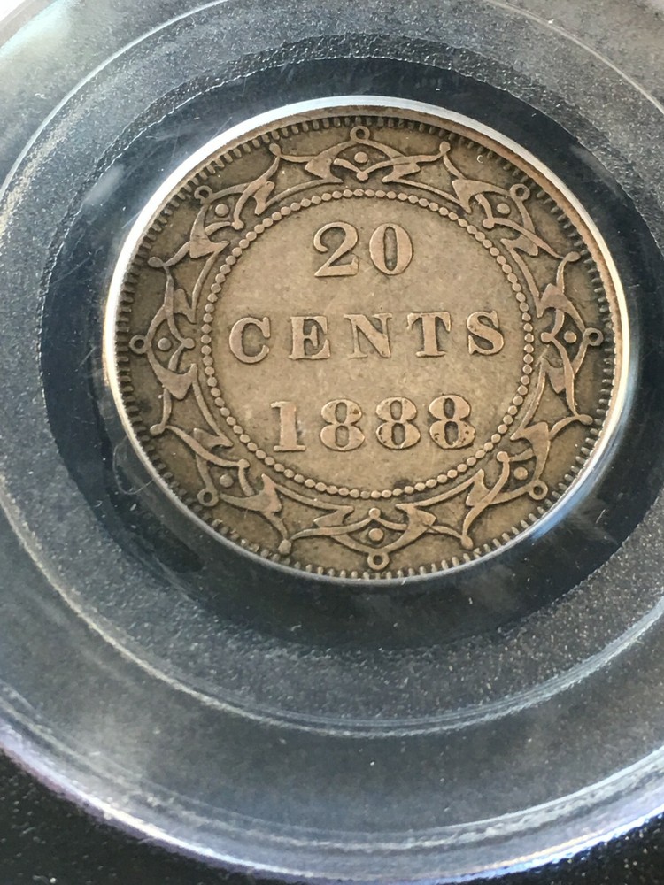 1888 Newfoundland, ¢20 Cent, PCGS Graded, **EF-45** #9434