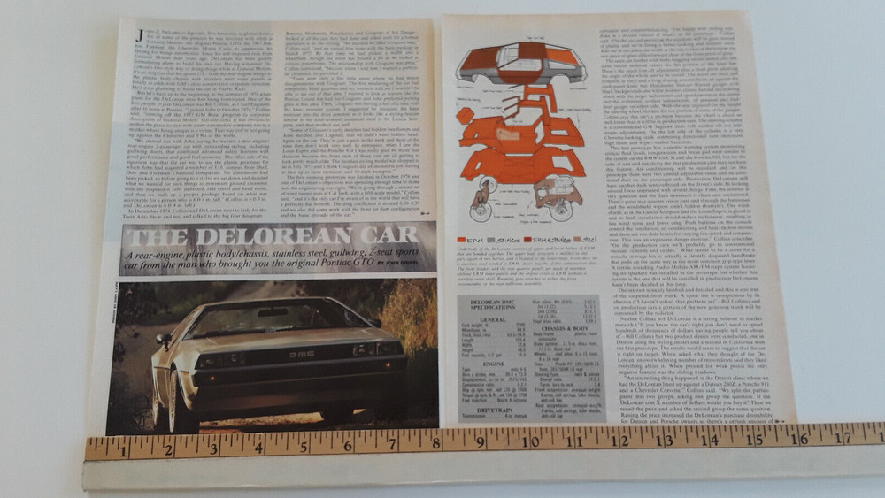 DELOREAN DMC ORIGINAL 1977 ARTICLE