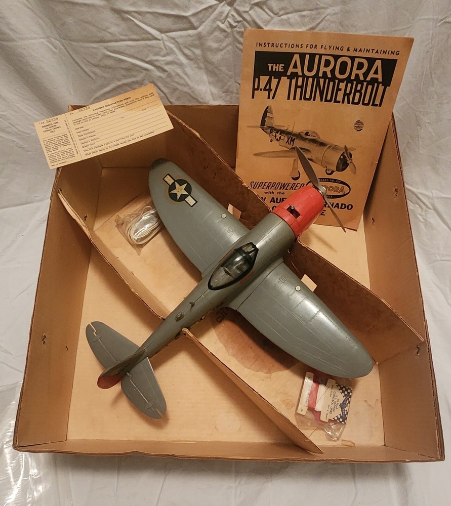 RARE!! AURORA THUNDERBOLT P-47 COMET,THIMBLE-DROME,COX,WEN-MAC,TESTORS