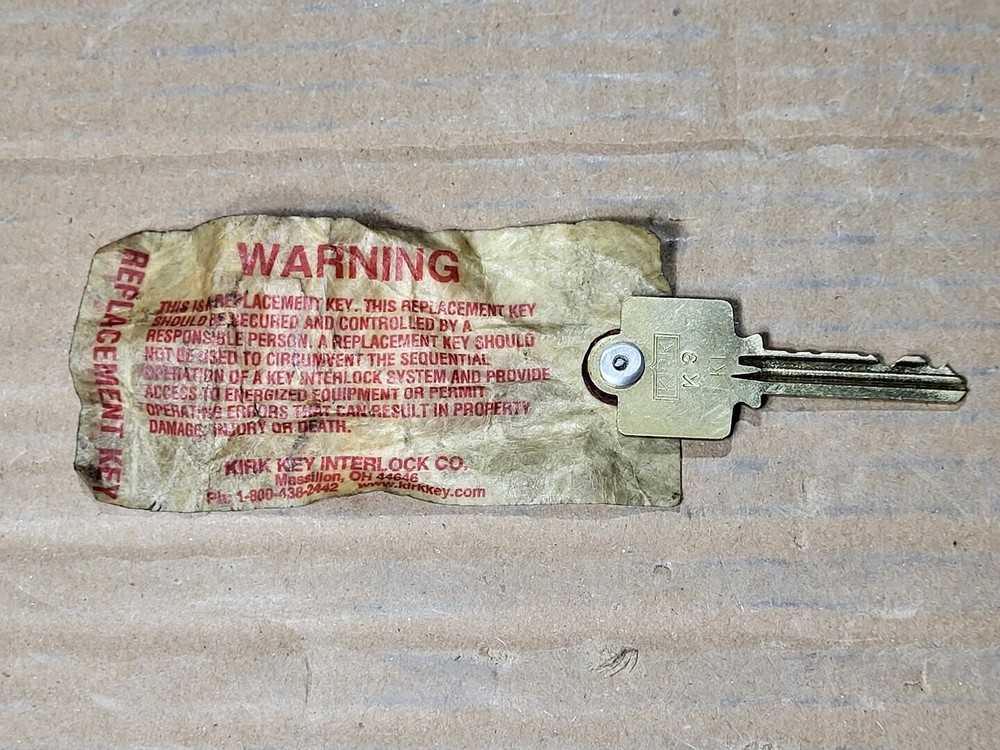 SURPLUS NEW KIRK S014-34112 Key Interlock – Safety