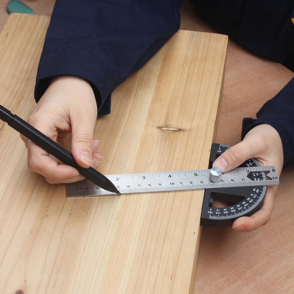 Angle Ruler, Precision Universal Protractor, Industrial Marking Ruler, Movabl...