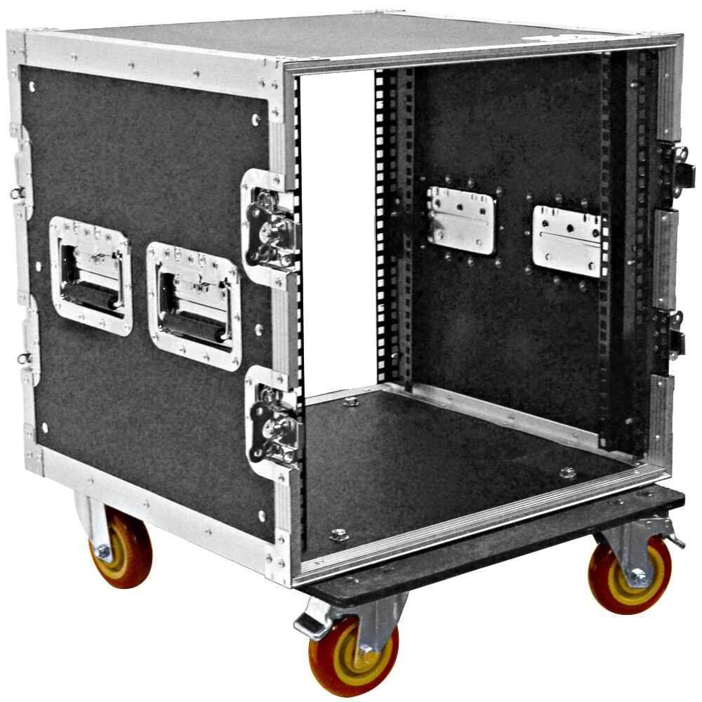 Heavy Duty 10 Space ATA Rack Case with 4 Inch Casters - 10U Server Network Case