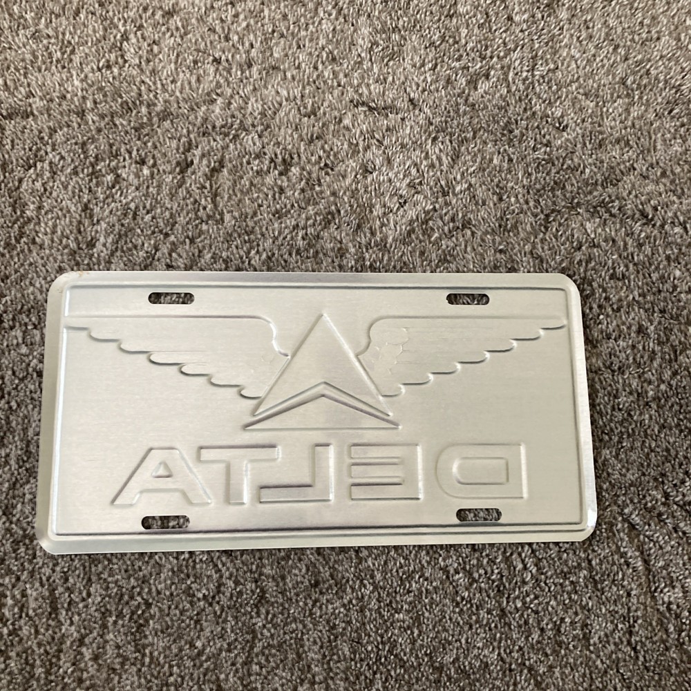Vintage Delta Airlines License Plate Insert