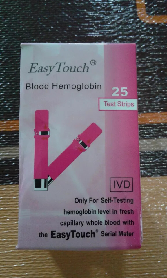 EasyTouch Blood Hemoglobin Test Strips 1 box( 25 Test Strips)