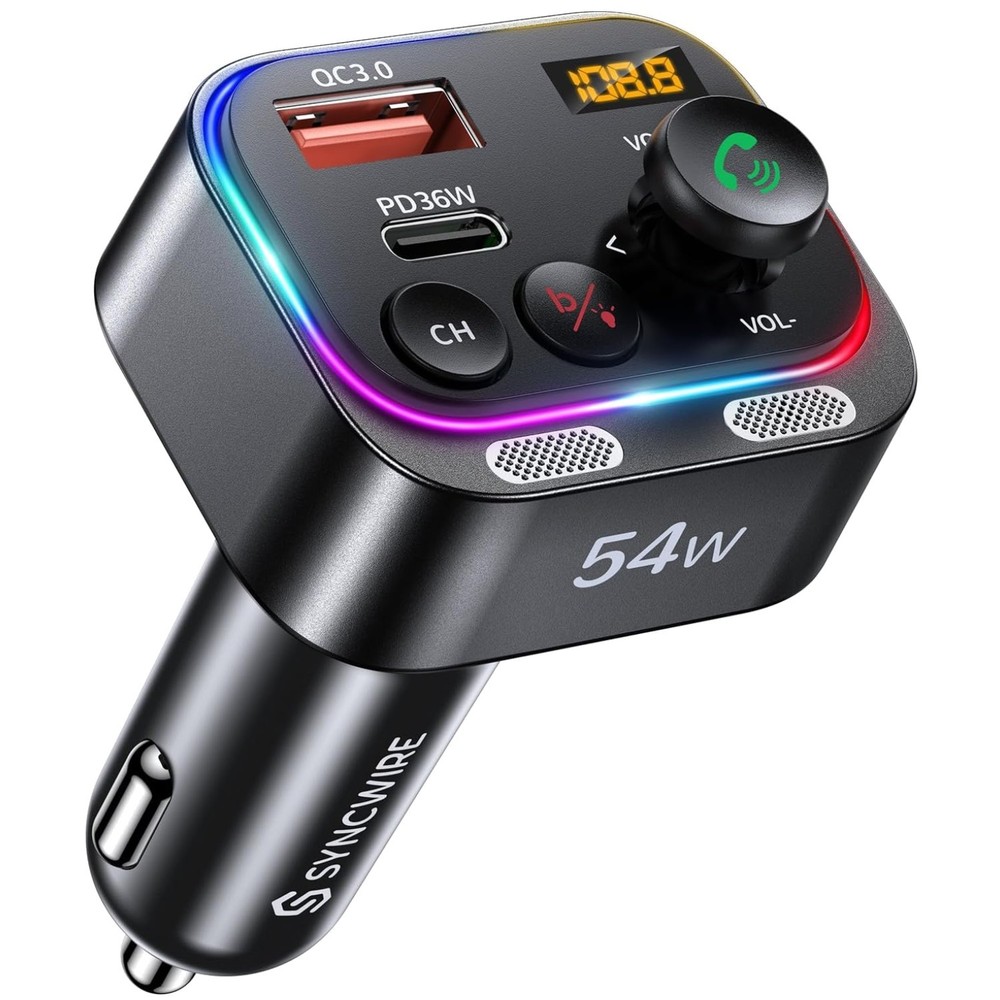 LED Display Bluetooth FM Transmitter with Fast Charging & Enhanced Sound Quality