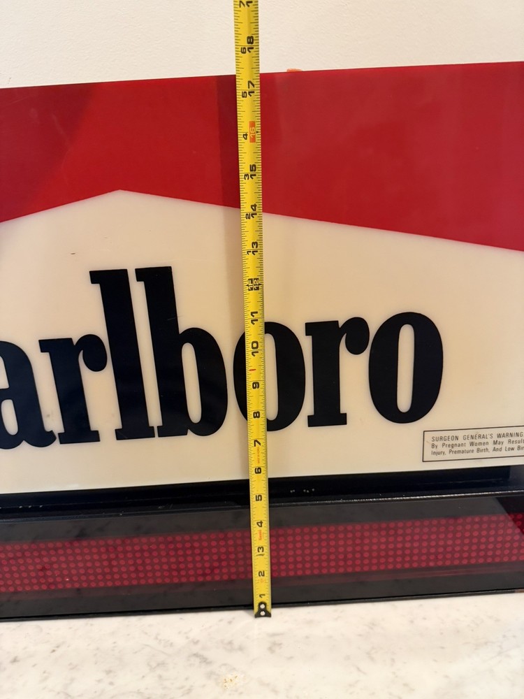 Double Sided Lighted Marlboro Sign / Programable Led Message Board Vintage