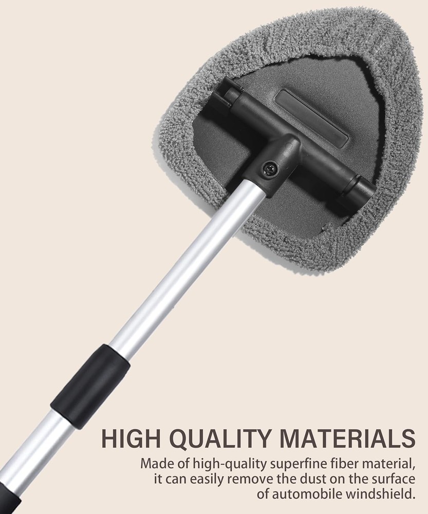 Car Window Cleaner Kit Windshield Cleaner Microfiber Brush Extendable Handle