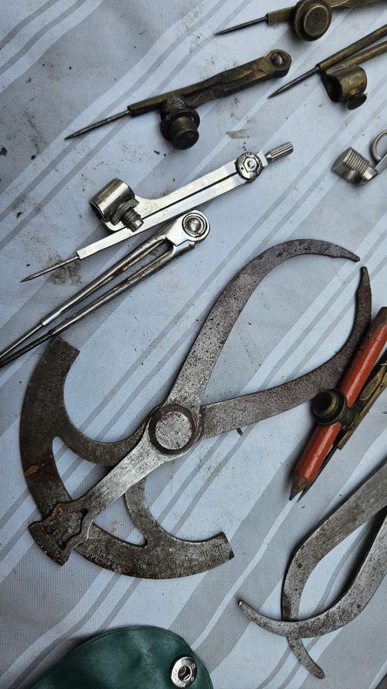 ANTIQUE/VINTAGE ENGINEERS DRAWING TOOLS.