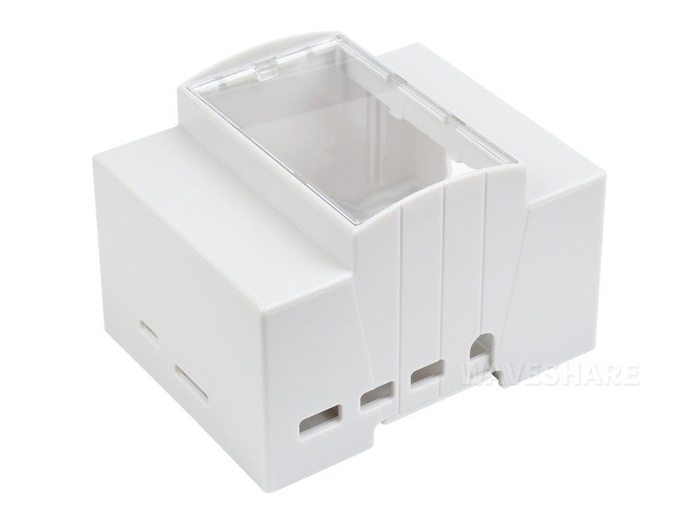 Waveshare DIN Rail ABS Case for Raspberry Pi 4 Large Inner Space Injection