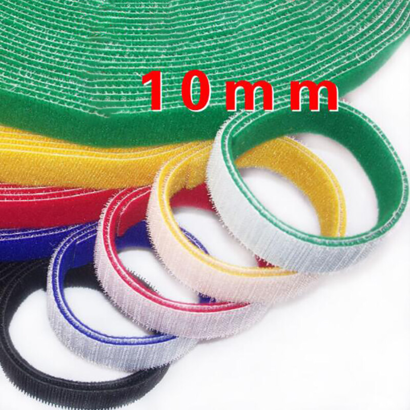Hook And Loop Cable Ties Reusable Double Sided Straps Width 10mm Various Colours
