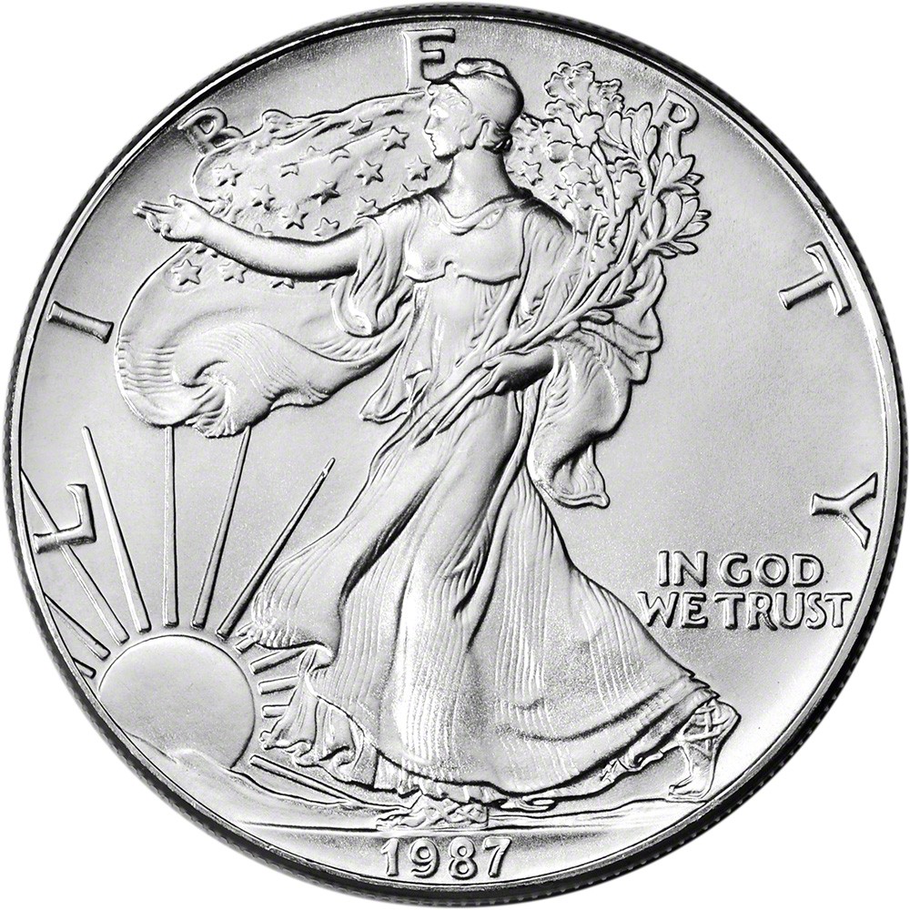 1987 American Silver Eagle Coin - NGC MS69
