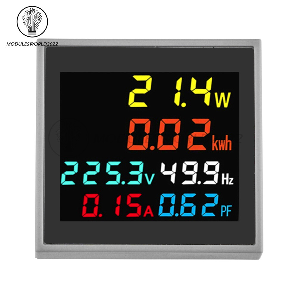 AC50V-300V 100A LCD Digital Multi-function Voltage Current Power Frequency Meter