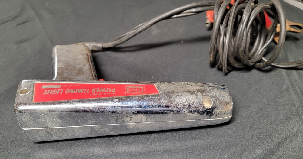 Vintage ICS DELUXE AUTO ENGINE ANALYZER w/ Timing Light, Cables, Instructions