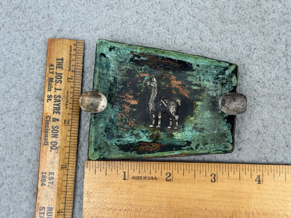 Vintage Ashtray Llama Peru Copper