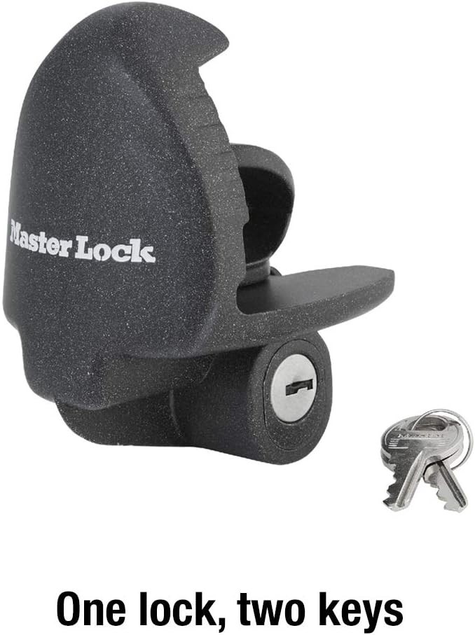 Master Lock Black Universal Size Trailer Hitch Lock, Trailer Coupler Lock