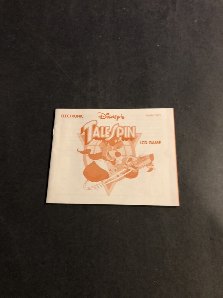 talespin handheld tiger electronics manual Only