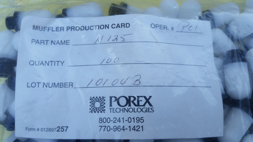 Porex Technologies N125 MUFFLER 1/8NPT *NEW* S2C8