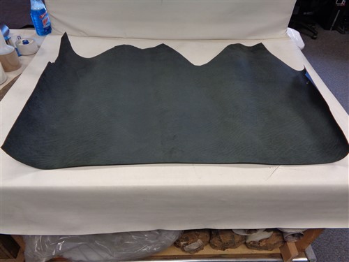 LEATHER HIDE BLACK TEXTURED 52" X 34 1/4"
