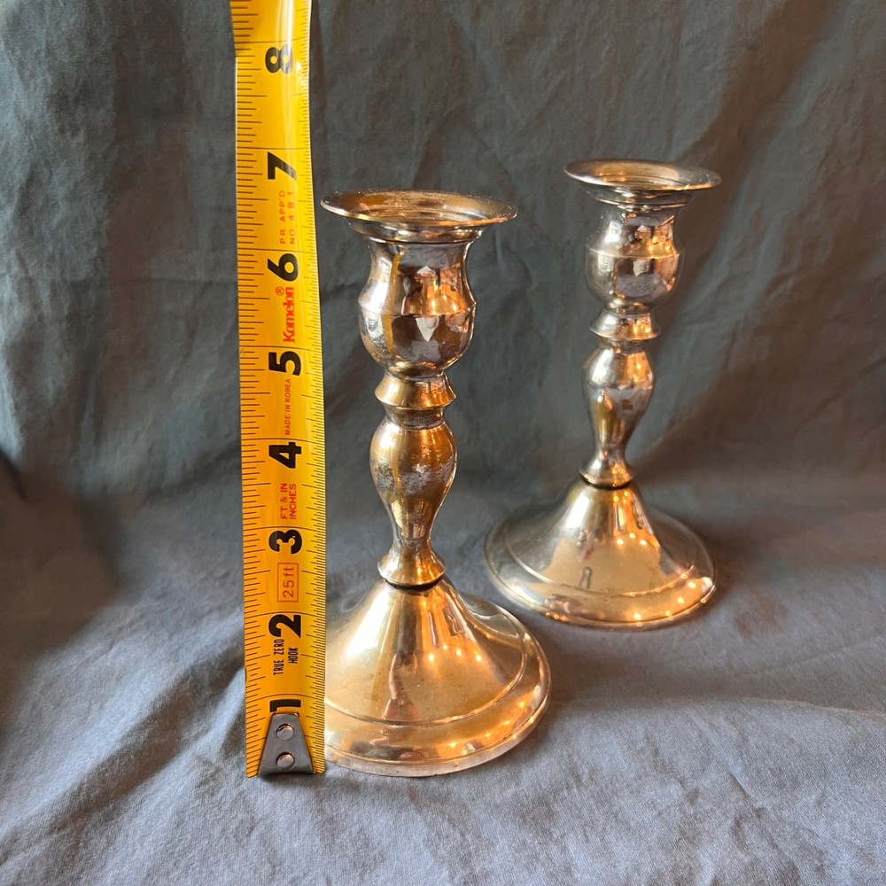 VINTAGE - LEONARD INDIA - Silver Plated Candlesticks