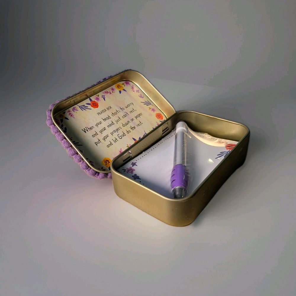 Note Box with Notepad Pen and Inspirational Message Memo Pad