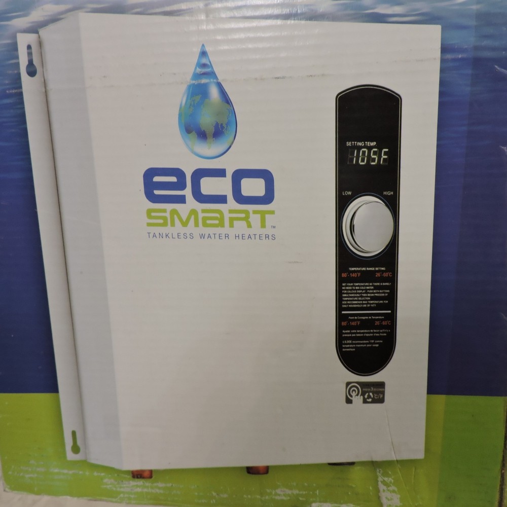 EcoSmart ECO 27 Electric Tankless Water Heater, 27 KW at 240 Volts, 112.5 Amps