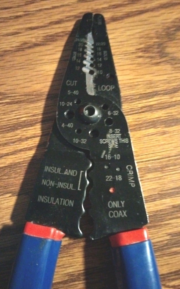 WORKPRO Blue Wire Stripper 8'' Wire Cutter