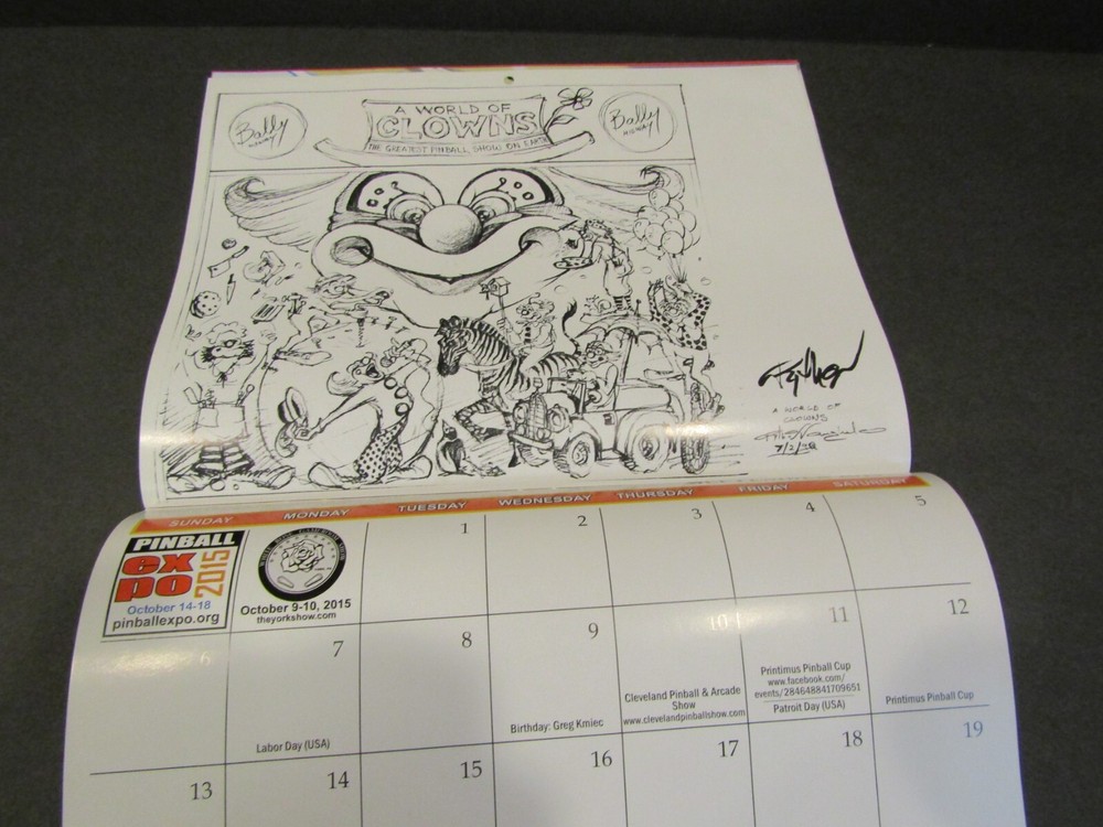 PIN GAME JOURNAL 2015 calendar Issue #155 / October 2014