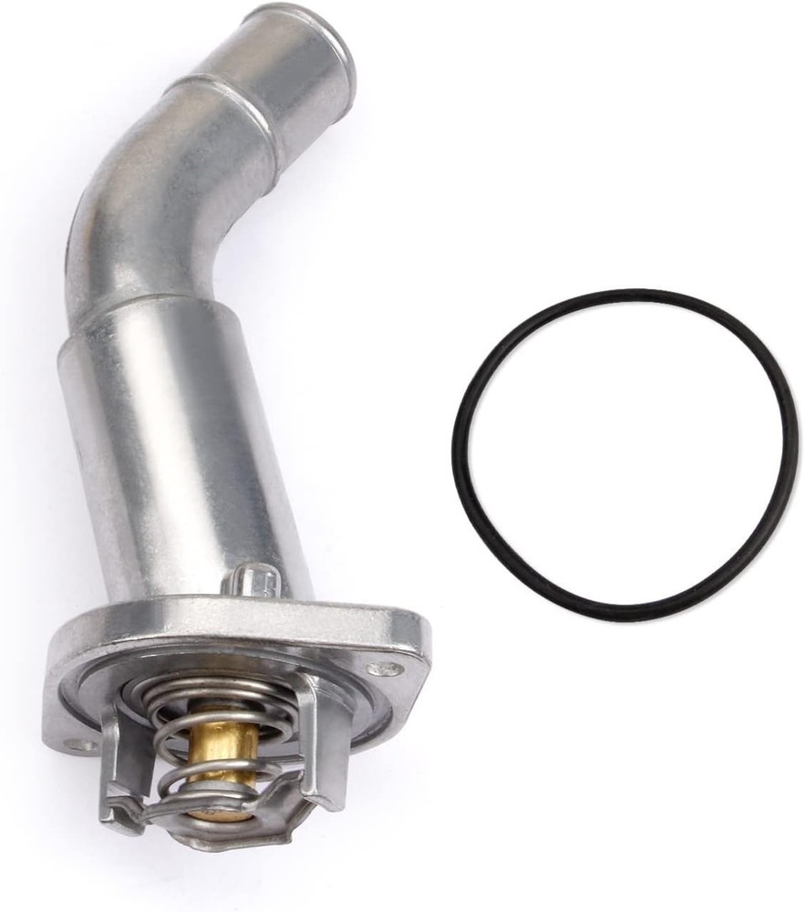 Thermostat Housing Assembly Compatible with 2002-2009 Trailblazer Envoy 9-7