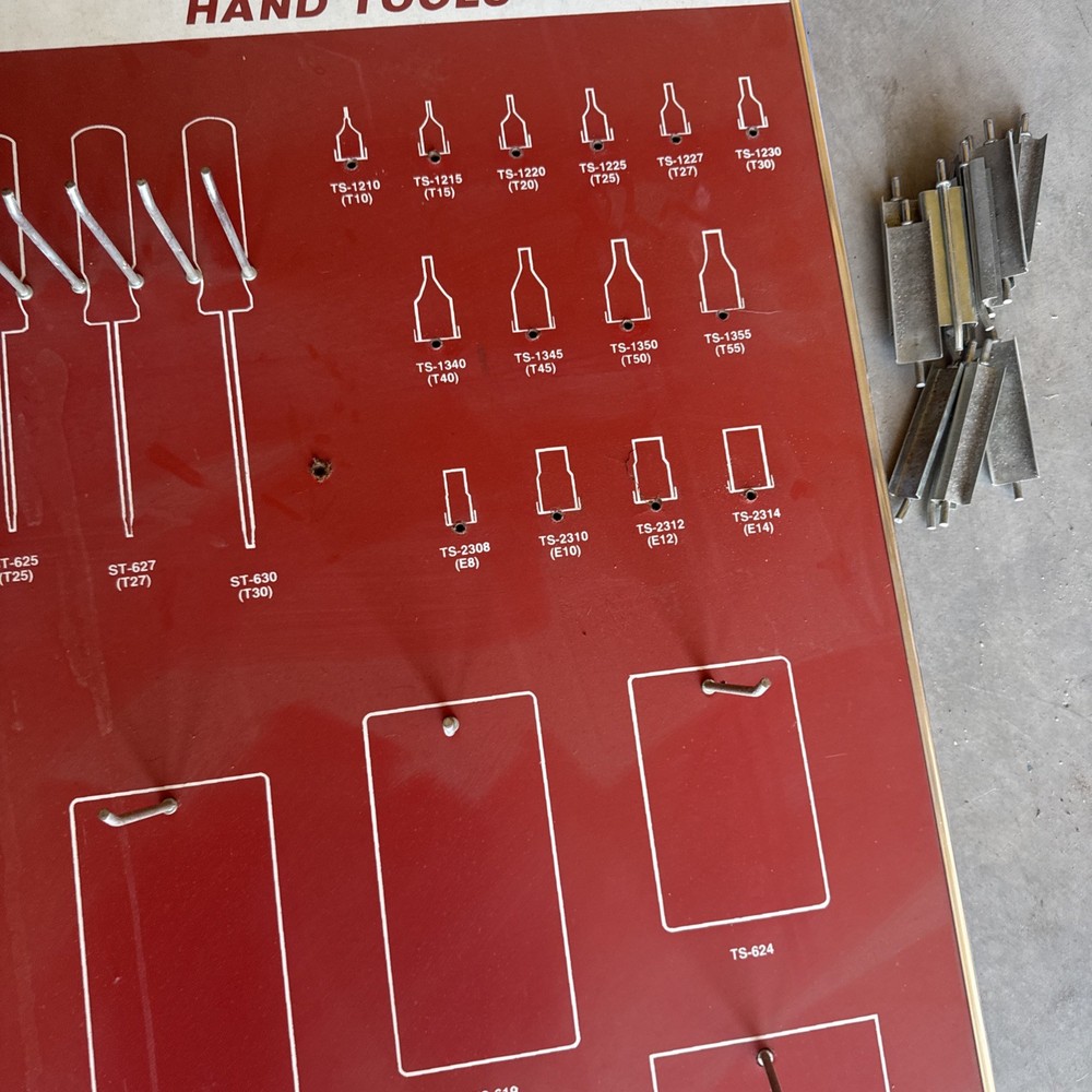 Vintage Black Hawk Hand Tools Display Advertisement Board DBD-18A