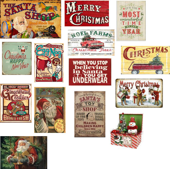 ho scale vintage Christmas decals