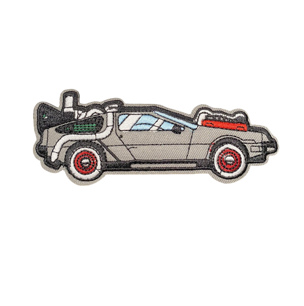 Delorean  Car Patch, Iron On/Sew On