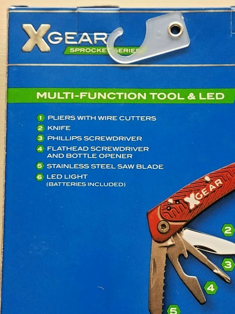 X Gear Sprocket Series Multi Function Tool & LED