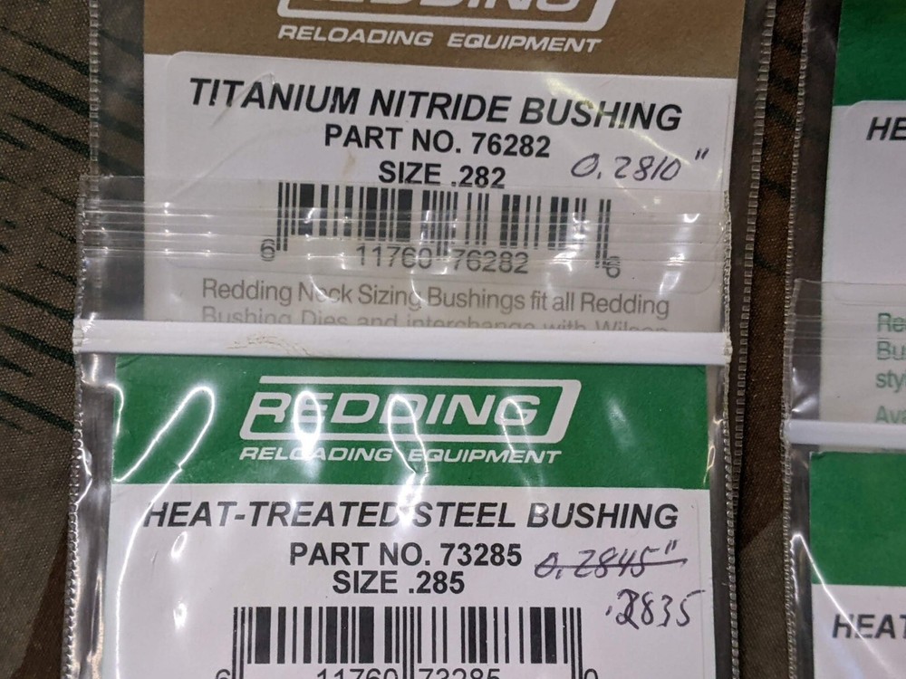 Redding neck sizing bushing assortment, 13 peices