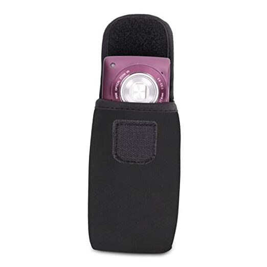 Small Digital Camera Case with Carabiner, Belt Loop, Scratch Resistant -