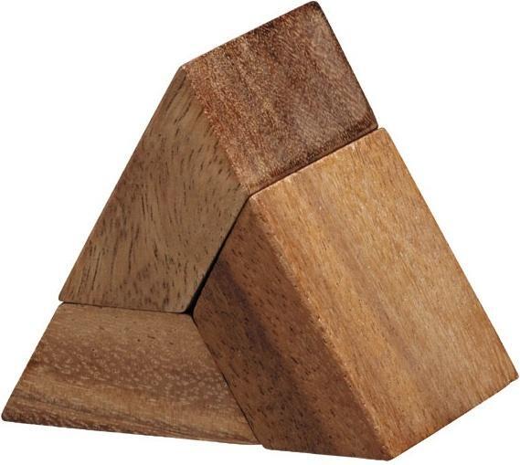 3 Pieces Pyramid With Base - Wooden Puzzle