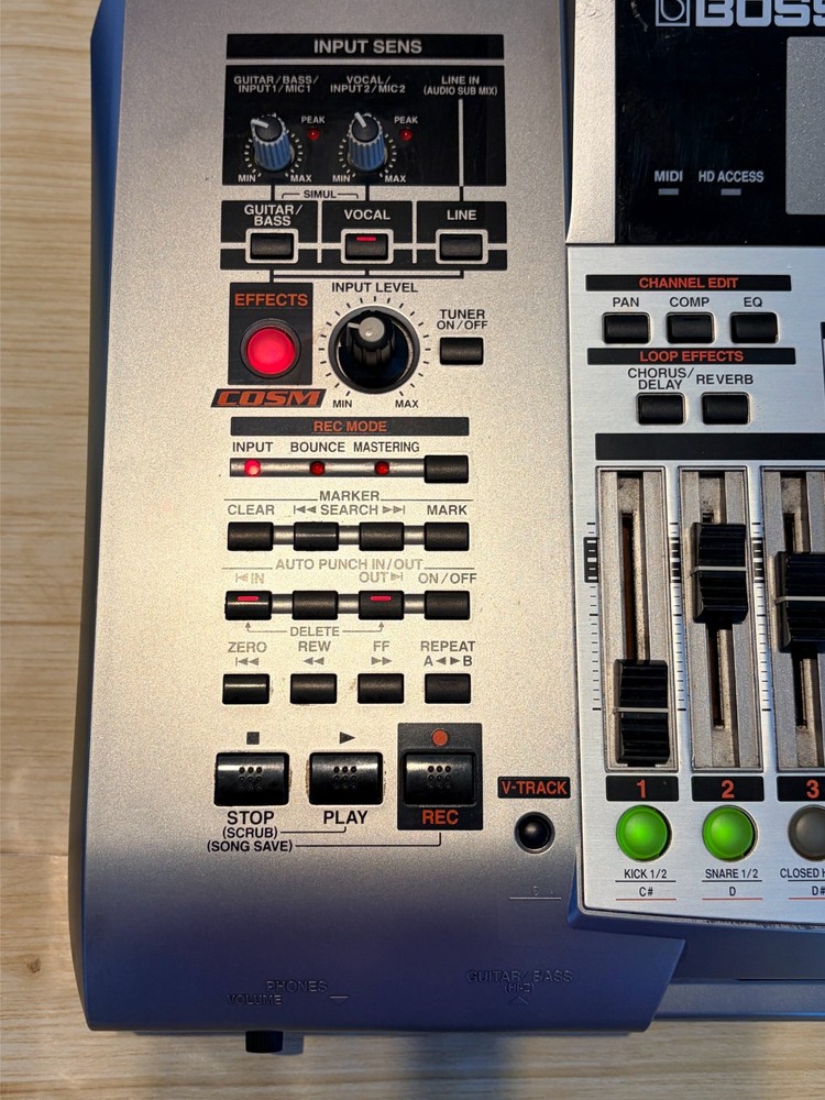 BOSS BR-1200CD Digital Recording Studio Multitrack Recorder MTR CD Burner Tested