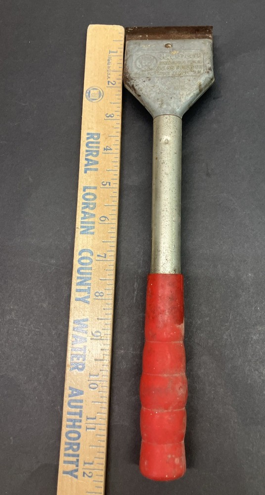 Vintage Red Devil 55 USA Razor Blade Paint Scraper Tool Heavy Use
