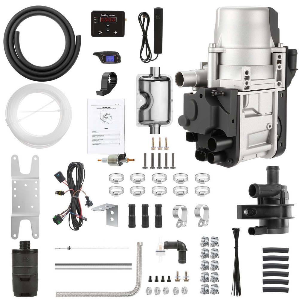 12V 6KW Diesel Water Heater Kit&Pump Remote Control For Car Boat Campervans RV