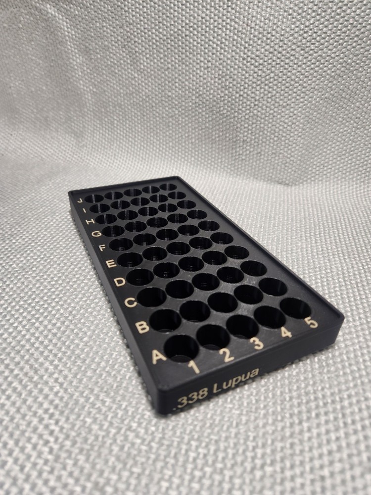 .338 Lupua 50rd reloading tray, Stackable, Different color options
