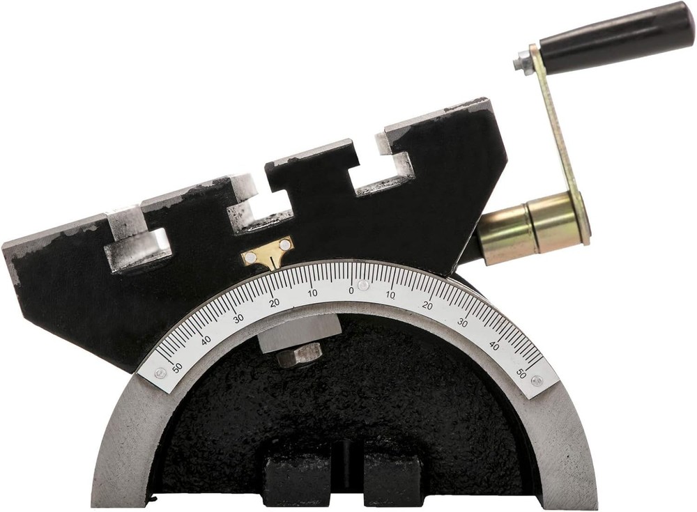 Versatile 10x7 Inch Tilting Milling Table with Easy Crank Handle Adjustment