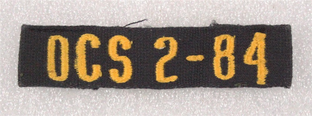 Army Patch: OCS 2-84 - Officer Candidate School Class 2-84 pocket tab