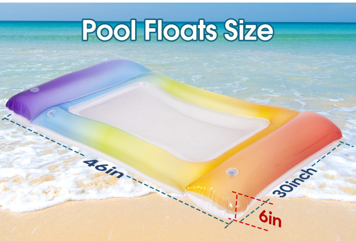 Sun Club Gradient Jelly Mesh Pool Floats - Rainbow