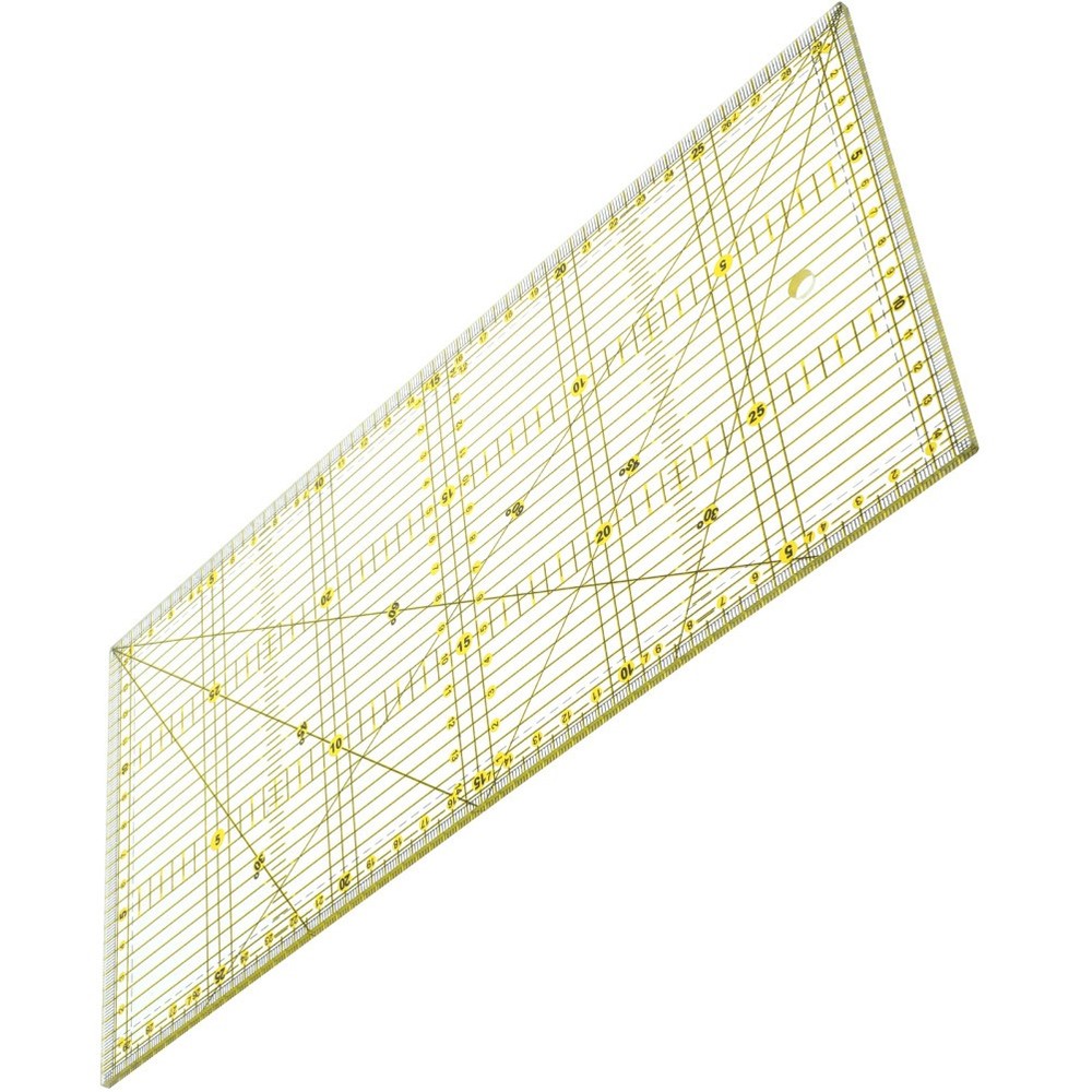 Patchwork Ruler for Quilting Projects with Non Slip Double Color Grid Lines