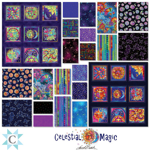 Laurel Burch***CELESTIAL MAGIC*** 20 Fat Quarters PLUS 2 Panels