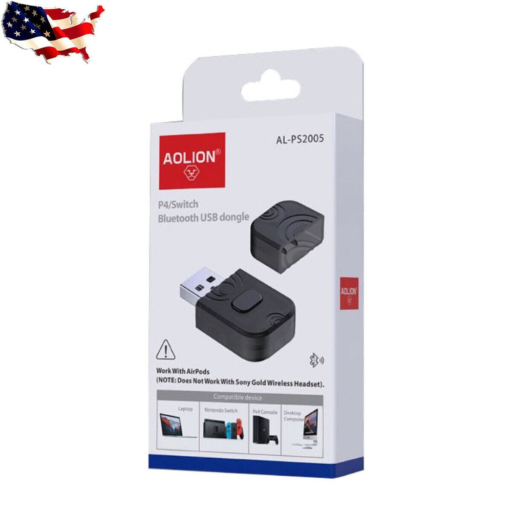 Bluetooth USB Dongle Headset HIFI Audio Receiver Adapter For PS5 PS4 Switch PC