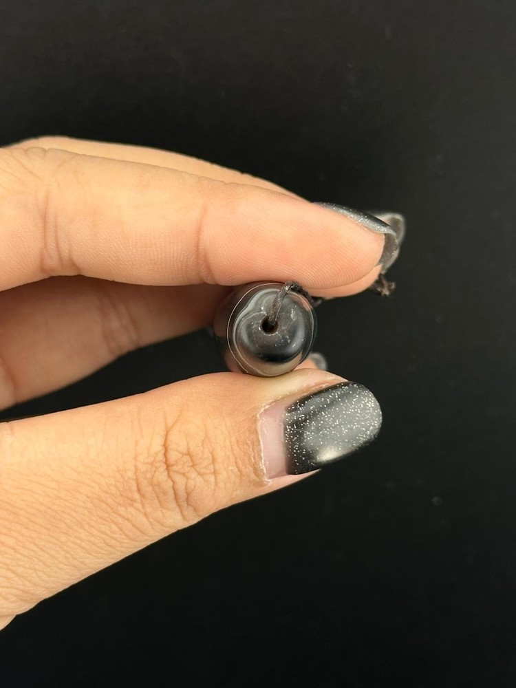 Authentic Ancient Large Banded Agate Stone Dzi Bead in Good Condition