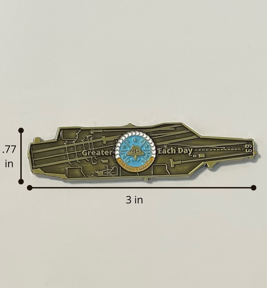 USS Dwight D. Eisenhower (CVN-69) Challenge Coin - Carrier Shape