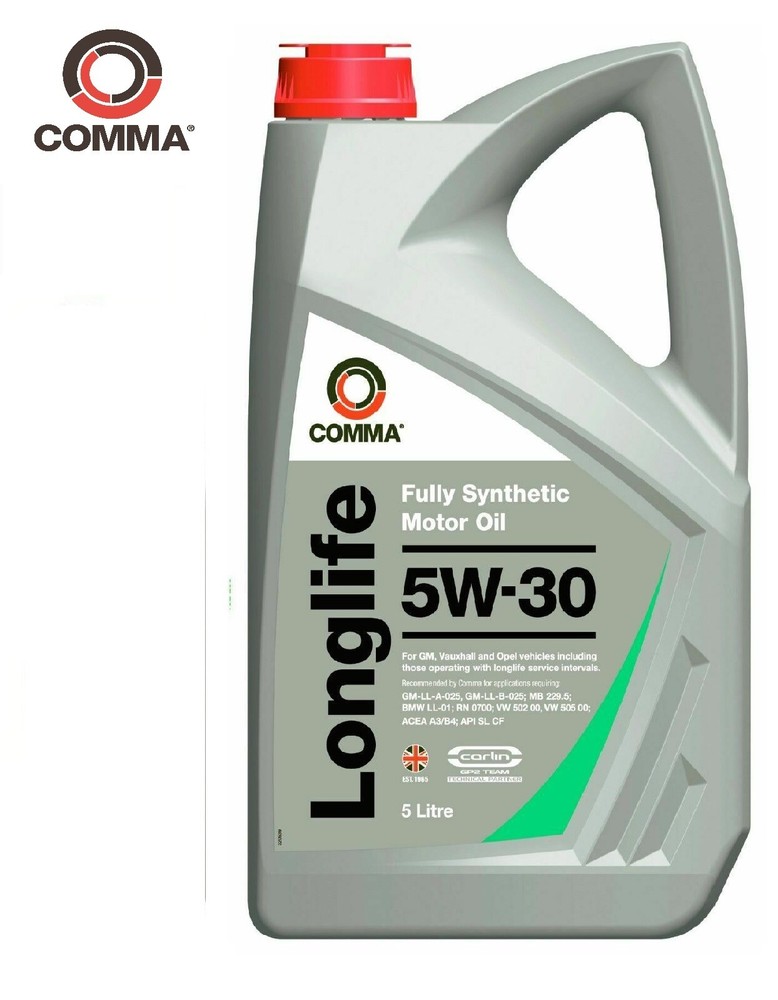 Comma 5L Fully Synthetic Motor Oil Longlife 5W-30 GML5L