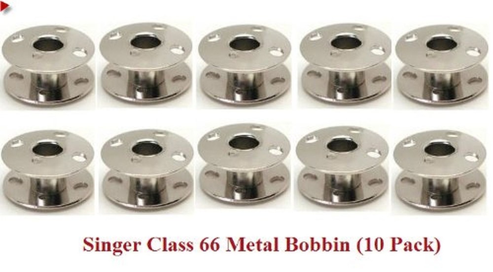 Singer Class 66 Metal Bobbin 10 Pack