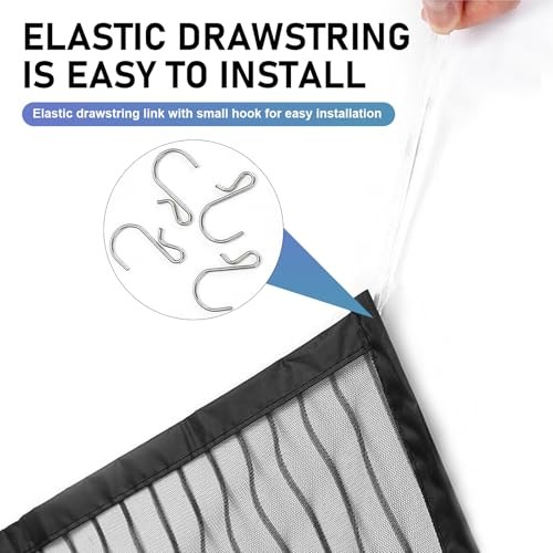 2 PCS Car Grill Mesh, High-density Front Bumper Engine Protection Net to Block
